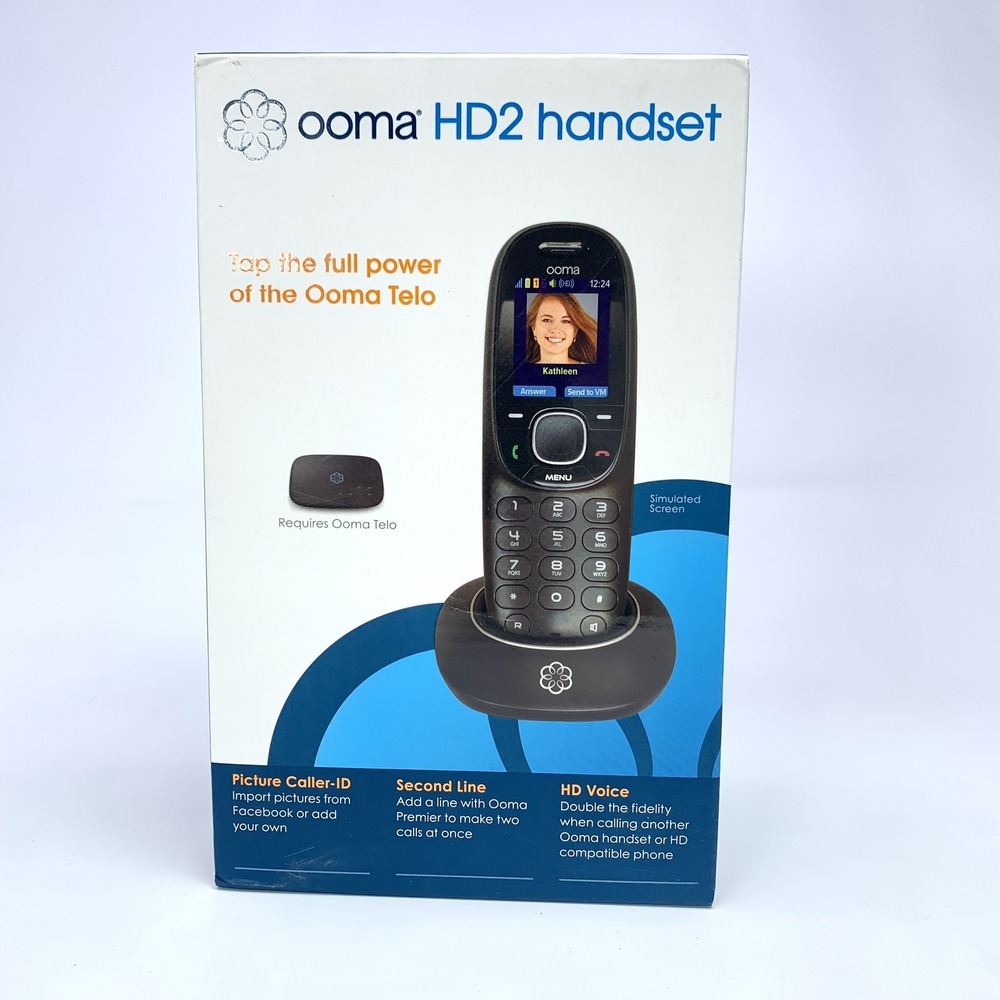Ooma HD2 Phone Handset Add-On With Charging Base New Sealed